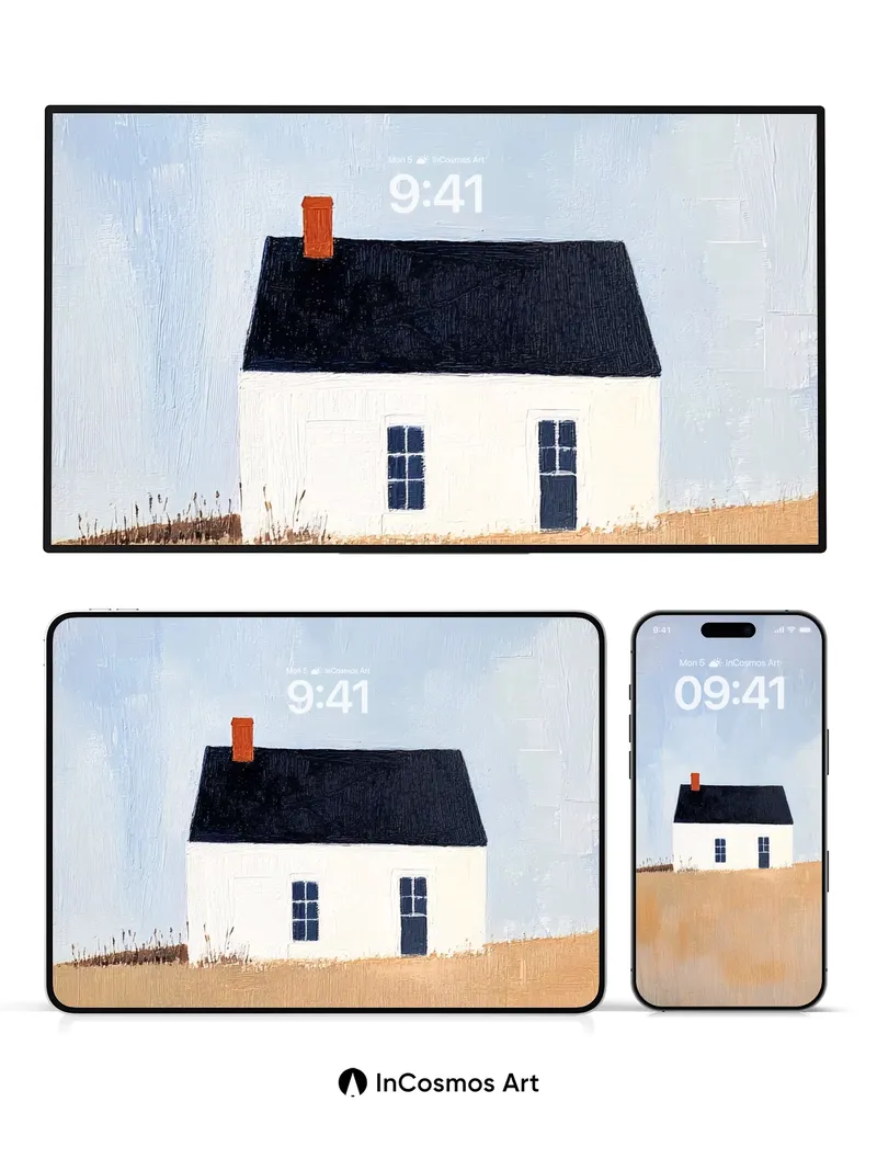 Serenity House Wallpaper with Whispering Fields