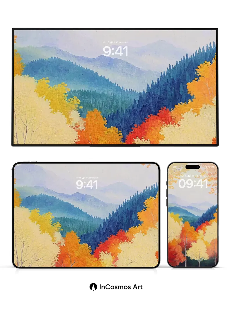 Autumn Hush Wallpaper with Golden Canopy