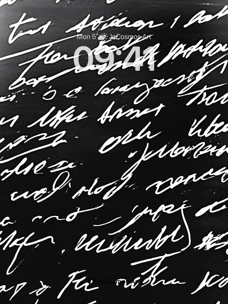 Ink Whispers Wallpaper with Cursive Echoes