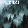 Whispering Pines Wallpaper in Ethereal Mist wallpaper for iPhone, iPad & Mac