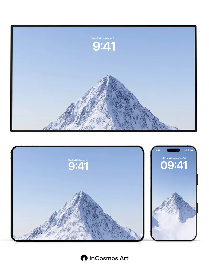 Serenity Peak Wallpaper with Cloud Veil