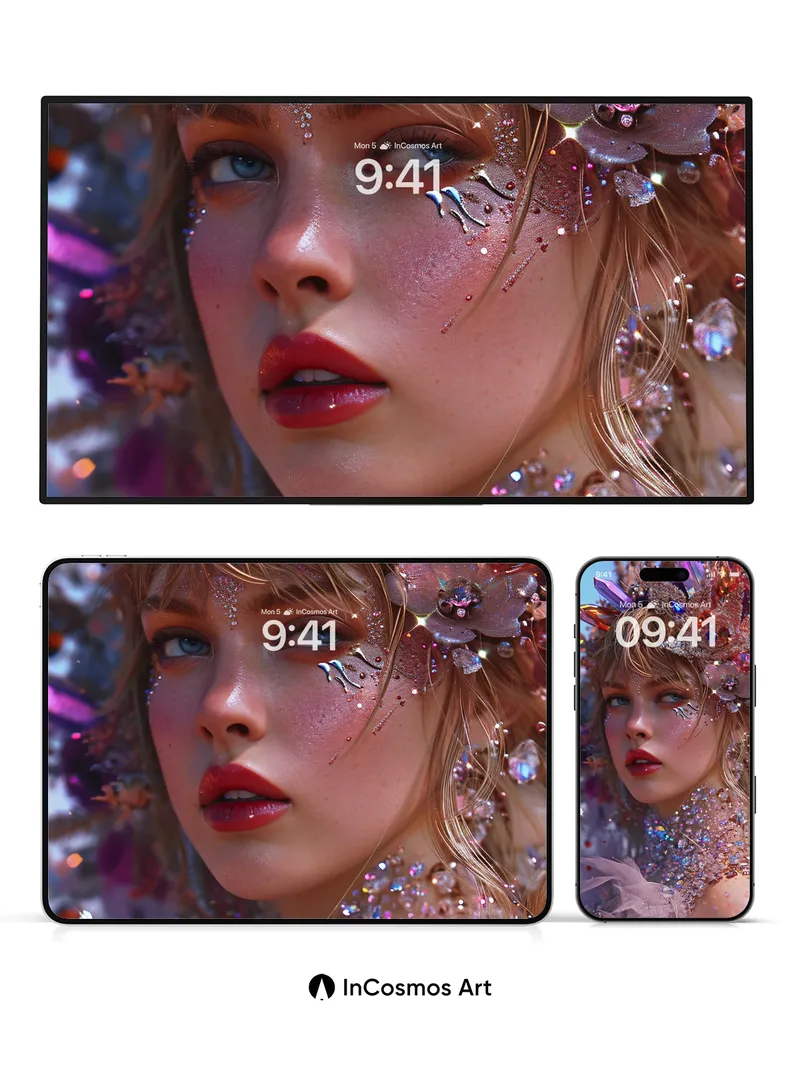 Crystal Crown Wallpaper with Starlight Dust