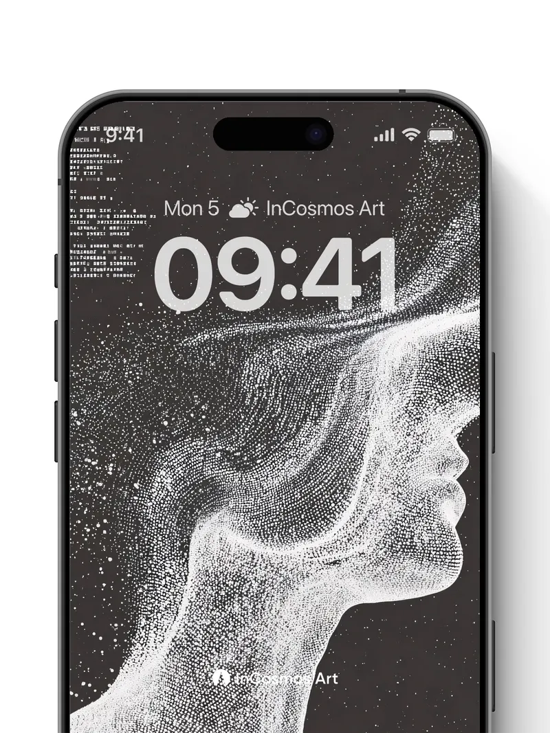 Stellar Silhouette Wallpaper with Cosmic Dust