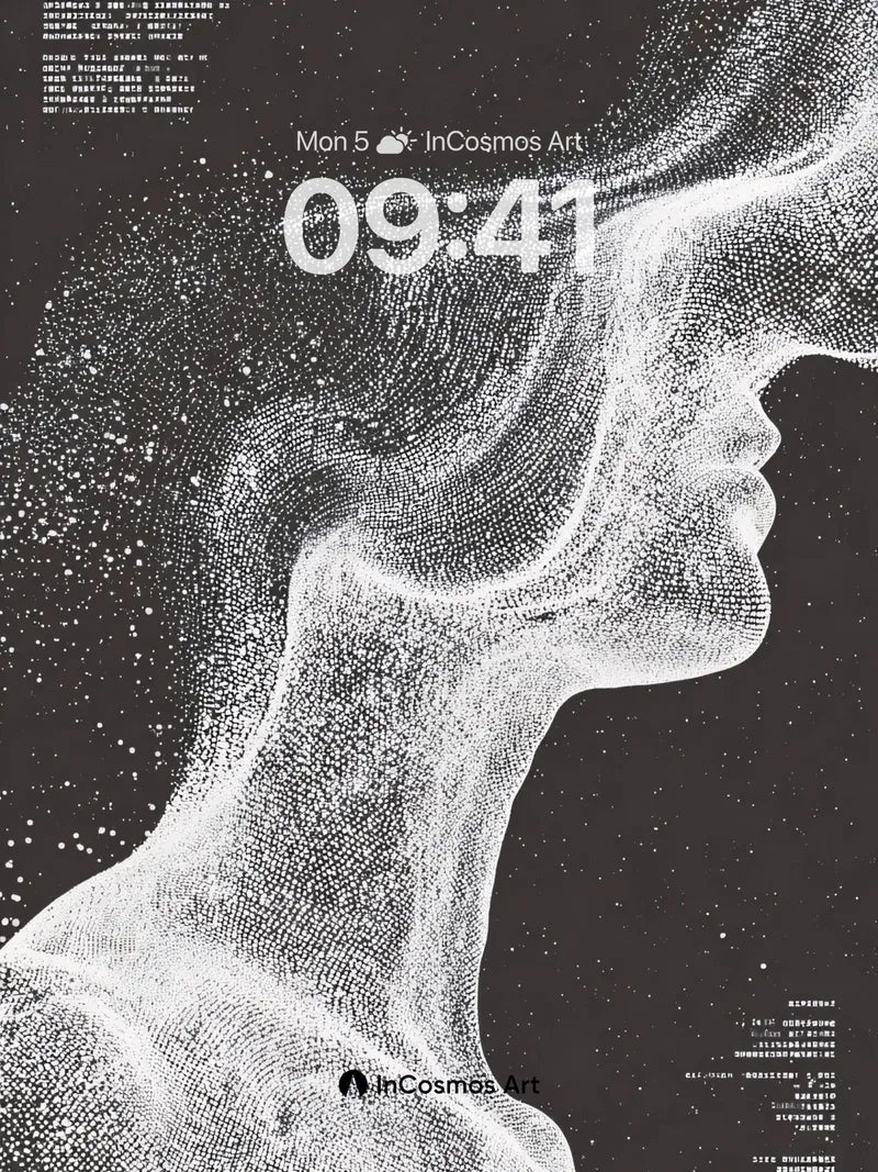 Stellar Silhouette Wallpaper with Cosmic Dust