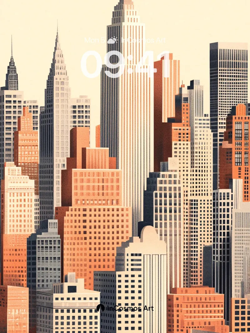 Golden Hush Cityscape Wallpaper with Towering Silence