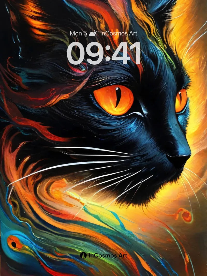 Fiery Whispers Wallpaper with Cosmic Fur wallpaper for iPhone, iPad & Mac