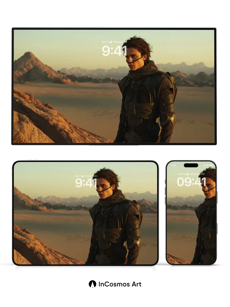 Desert Reverie Wallpaper with Cosmic Armor