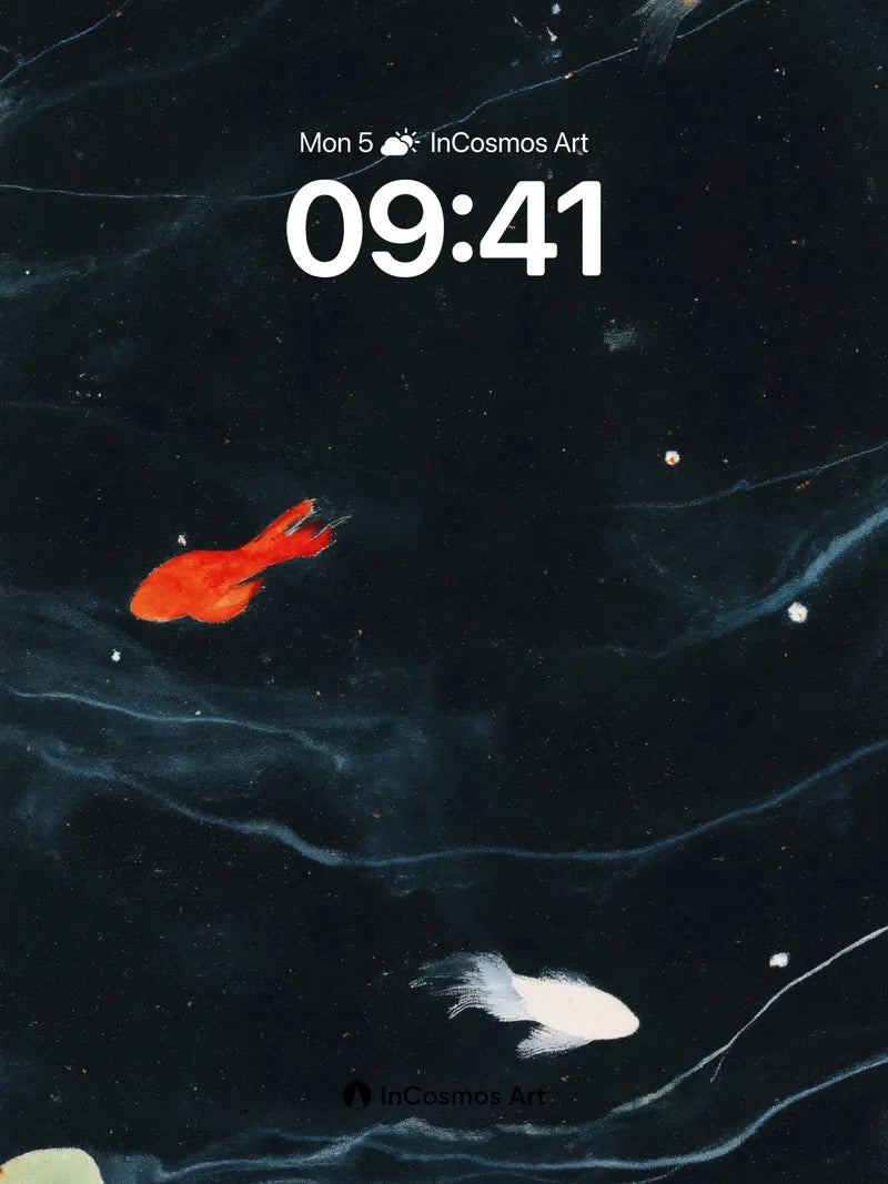 Floating Ember Wallpaper with Ethereal Trails