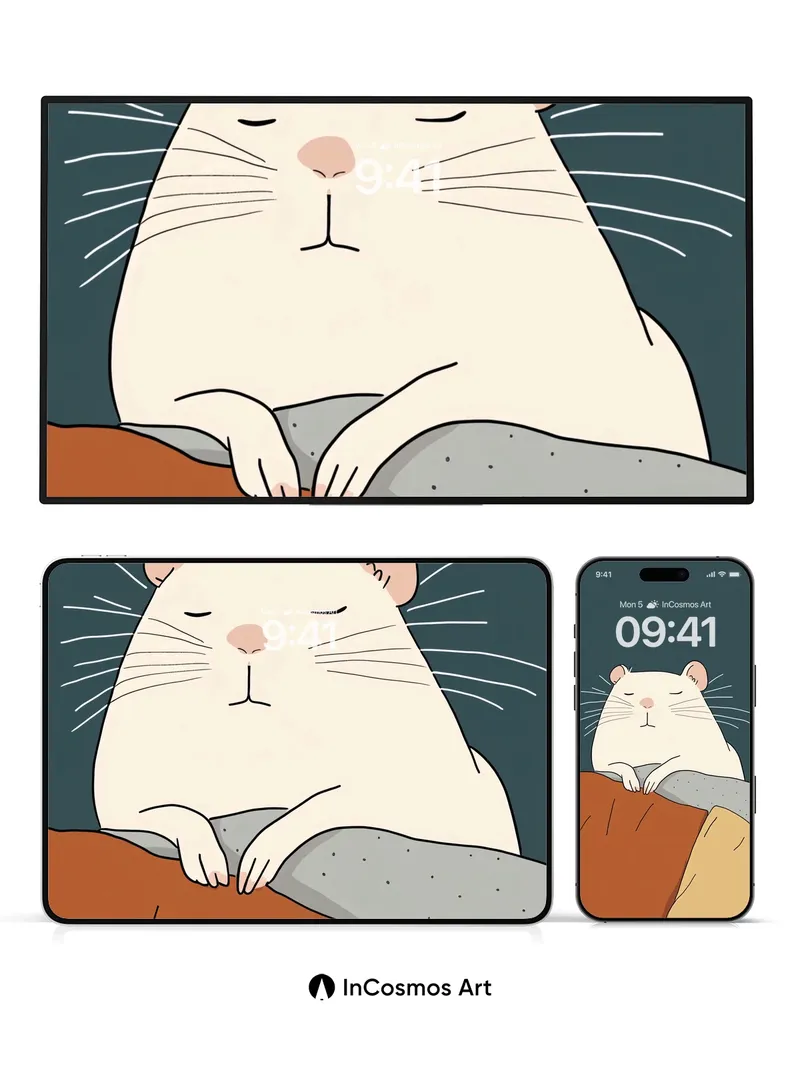 Serenity Mouse Wallpaper with Closed Eyes