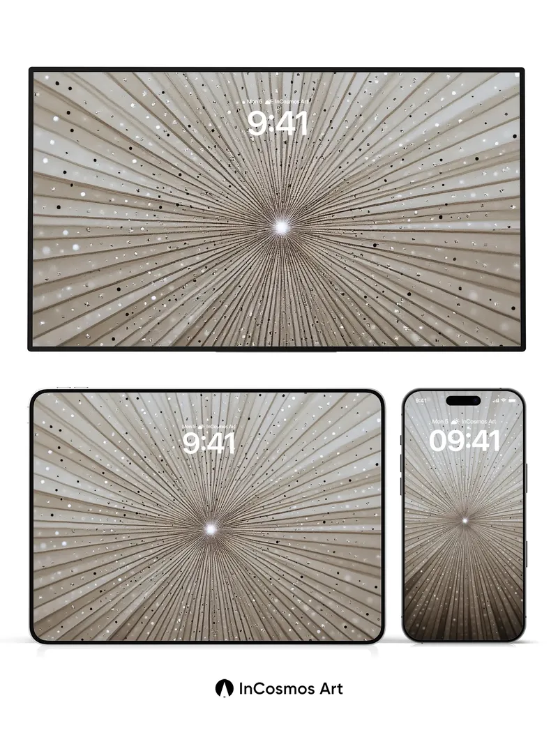 Radiant Core Wallpaper with Cosmic Threads