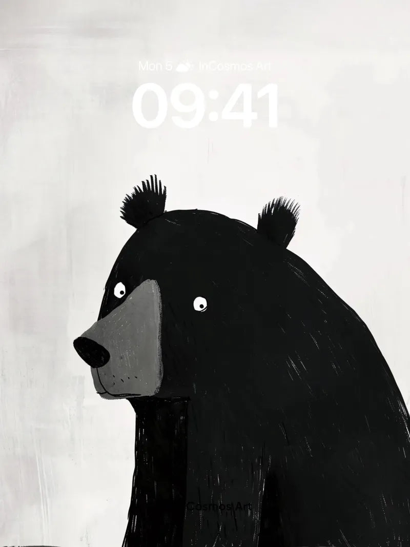 Quiet Watcher Wallpaper with Textured Fur