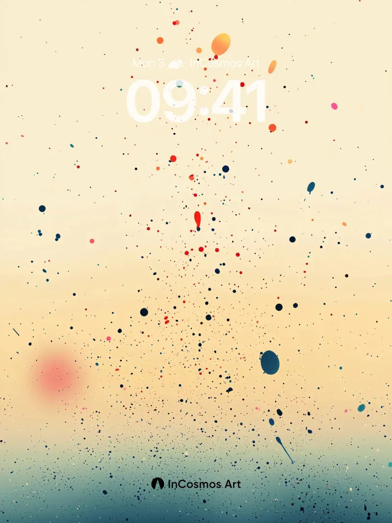 Floating Constellation Wallpaper with Cosmic Speckles