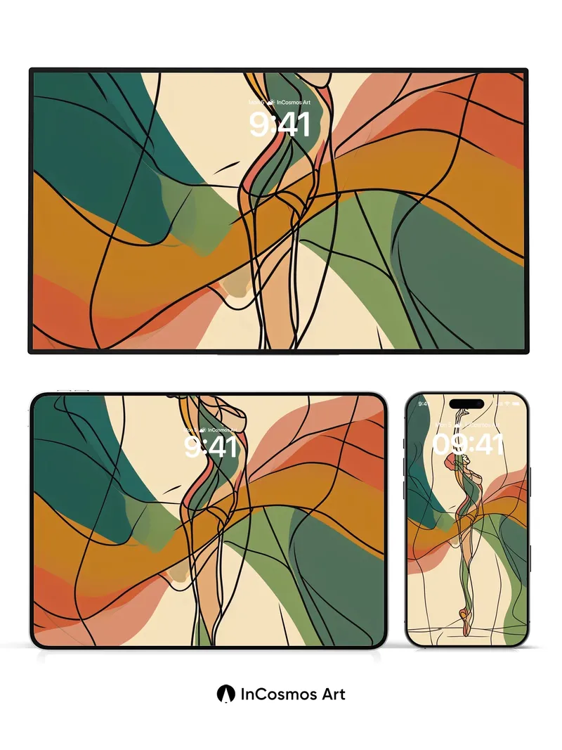 Whispering Line Wallpaper with Dancer's Grace