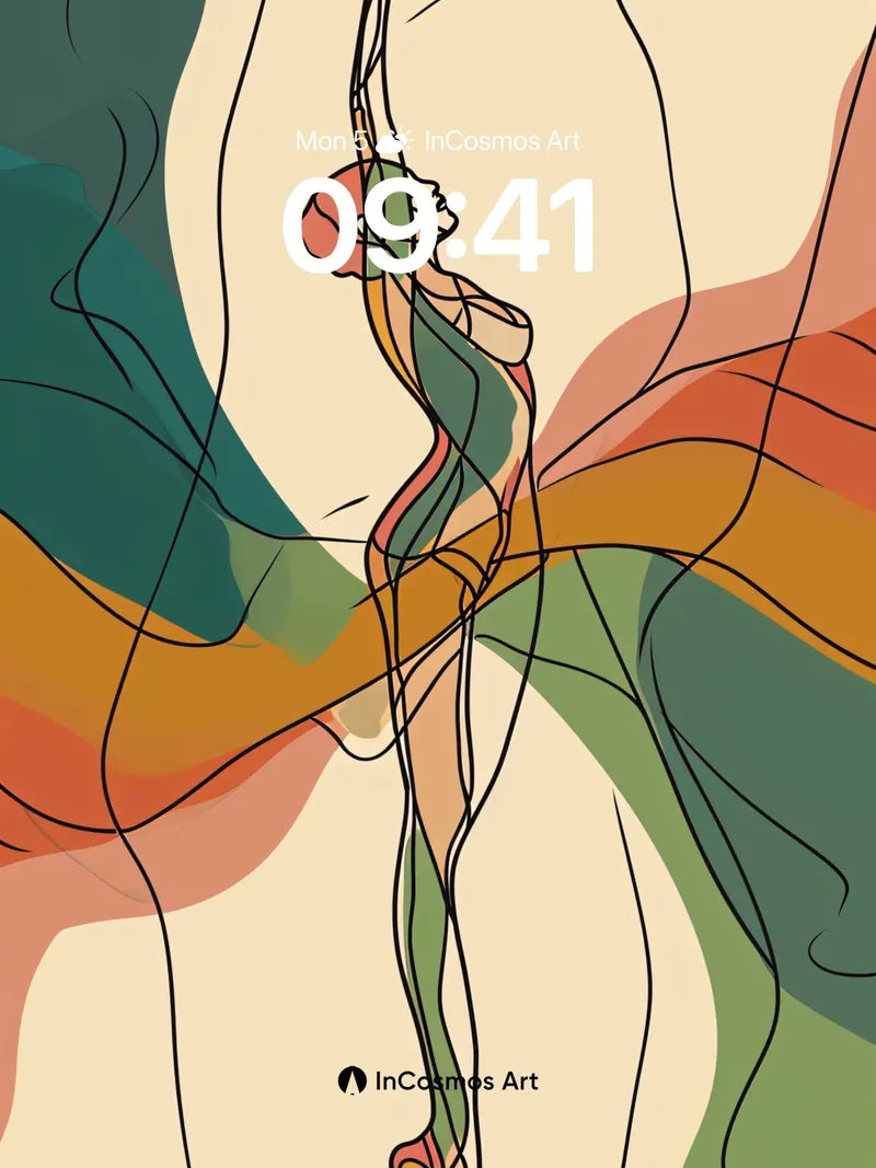 Whispering Line Wallpaper with Dancer's Grace