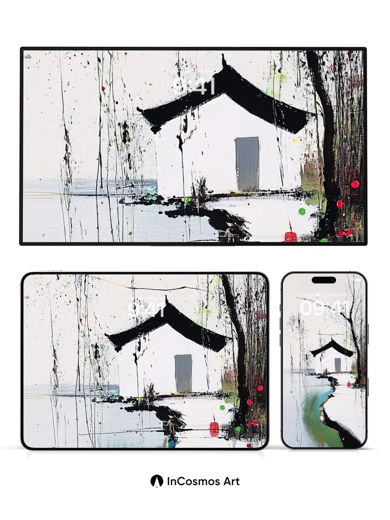 Serenity Path Wallpaper with Ink Tree Echo