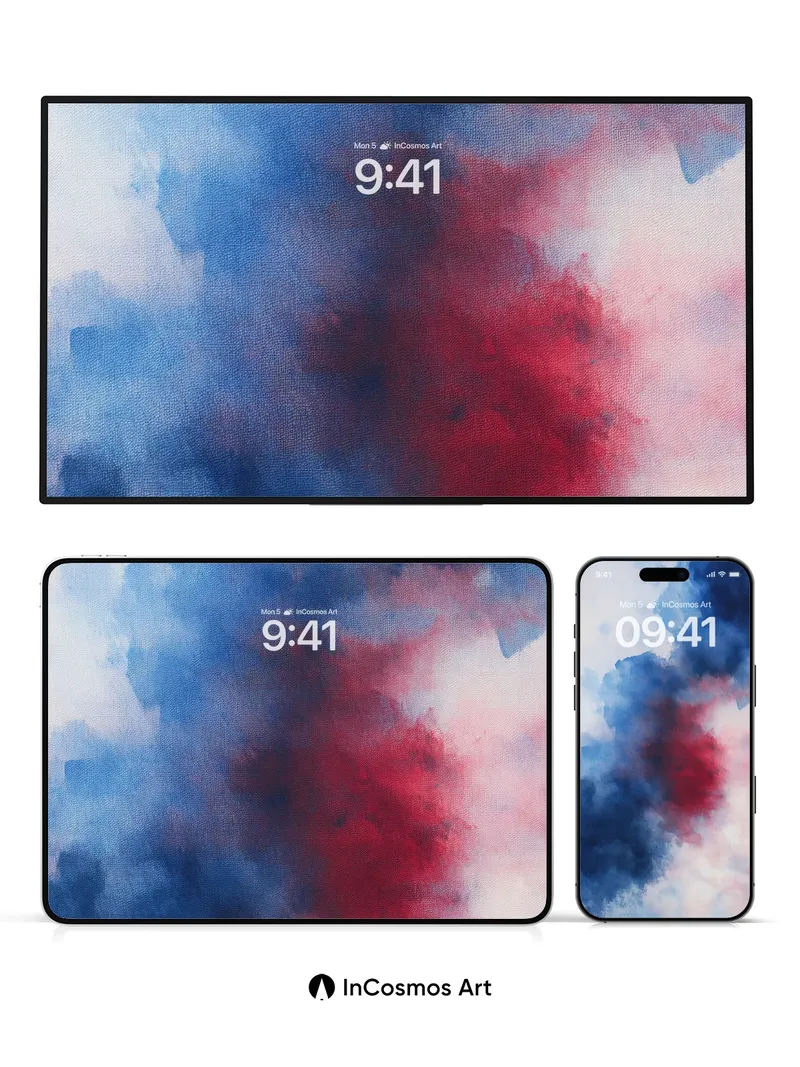 Stormborne Ink Wallpaper with Crimson Heart