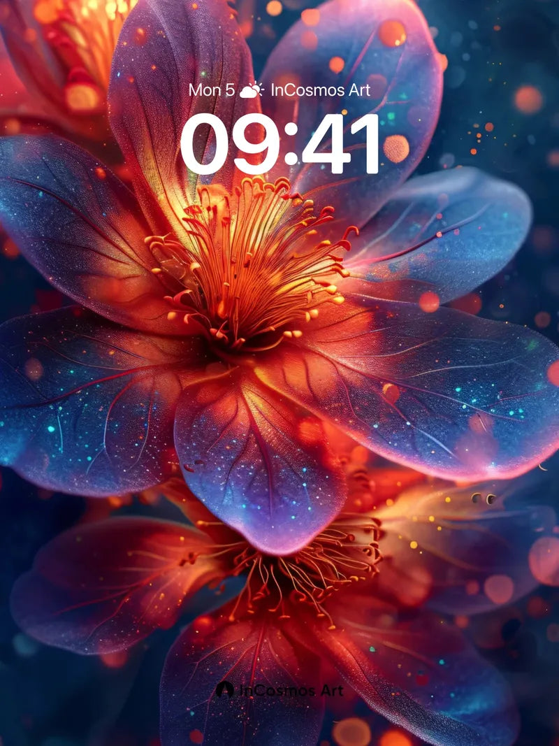 Cosmic Bloom Wallpaper with Nebula Petals wallpaper for iPhone, iPad & Mac