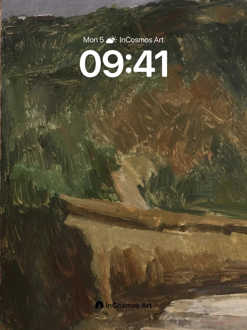 Earthy Hush Wallpaper with Brushstroke Veins wallpaper for iPhone, iPad & Mac