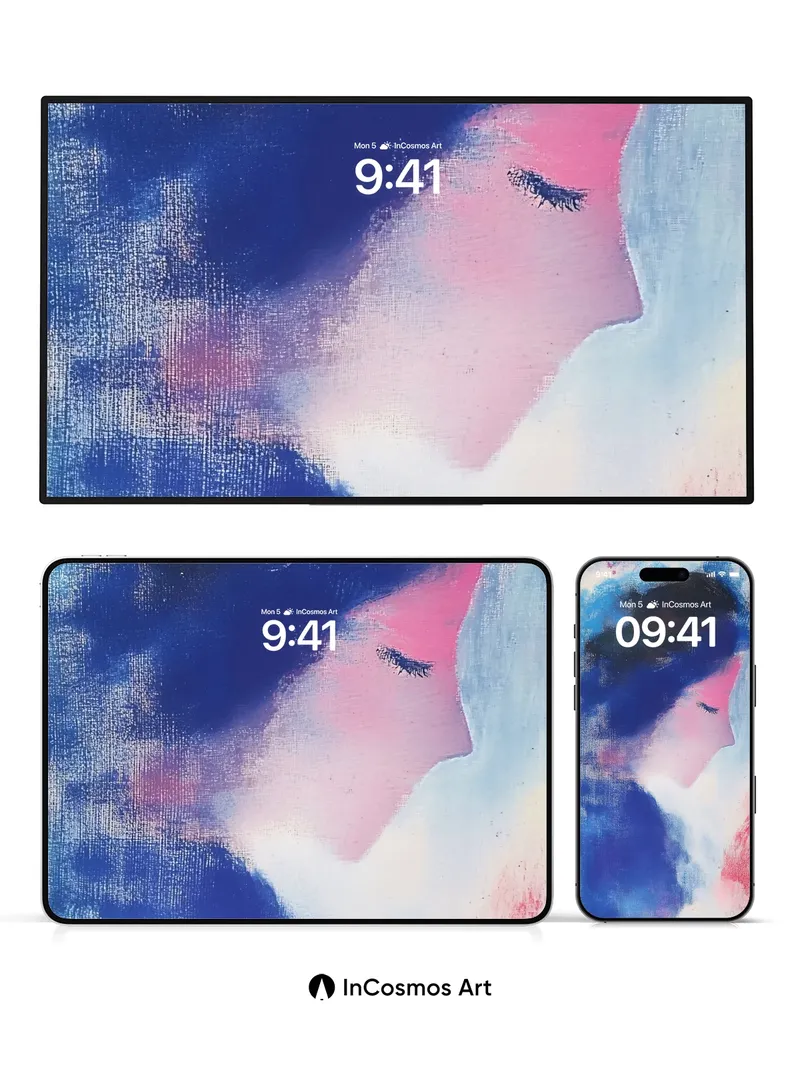 Whispering Silhouette Wallpaper with Ethereal Hues