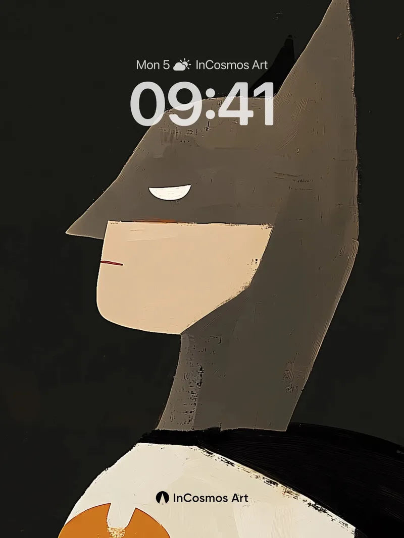 Silent Sentinel Wallpaper with Bat-Emblem Glow