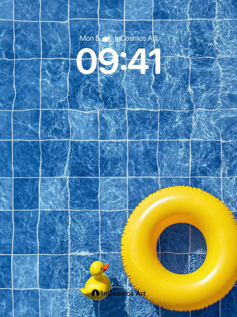 Sunlit Serenity Wallpaper with Floating Playthings