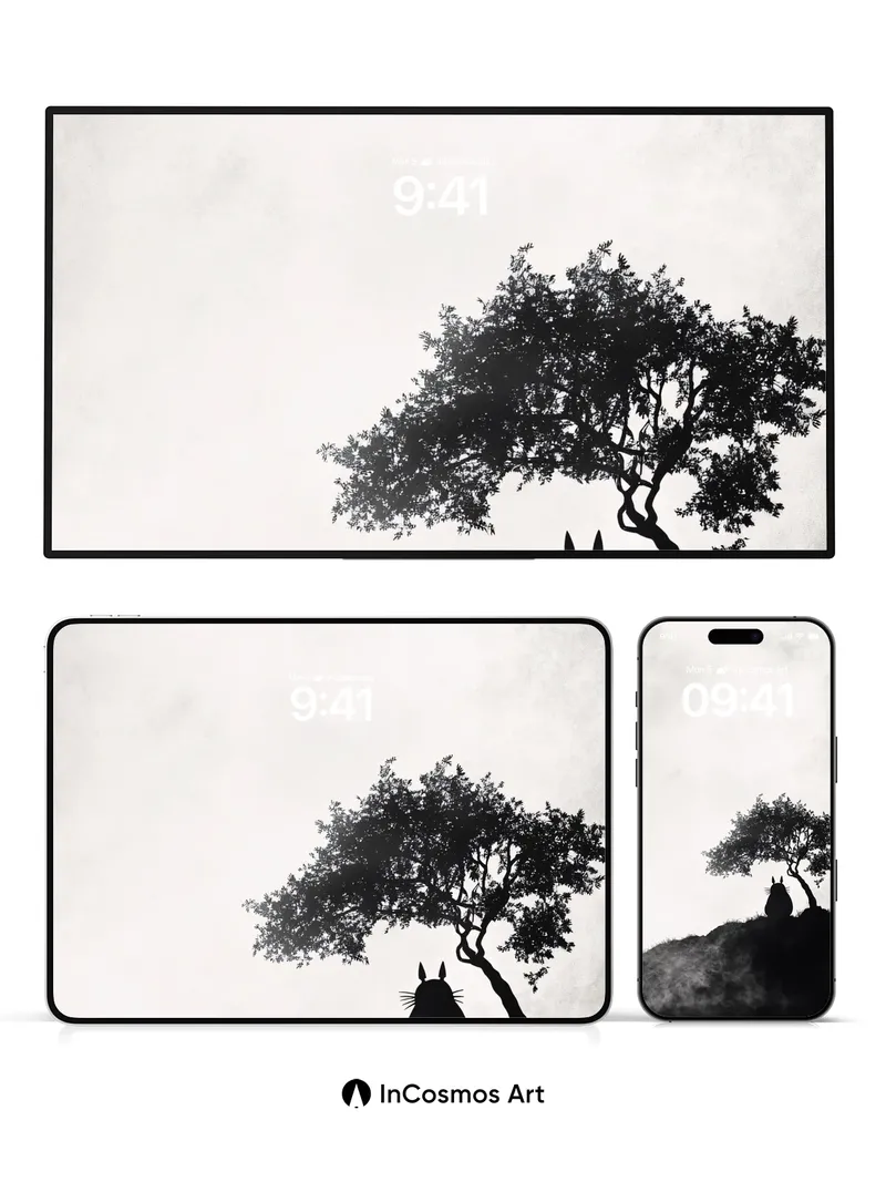 Silent Summit Wallpaper with Totoro's Watch