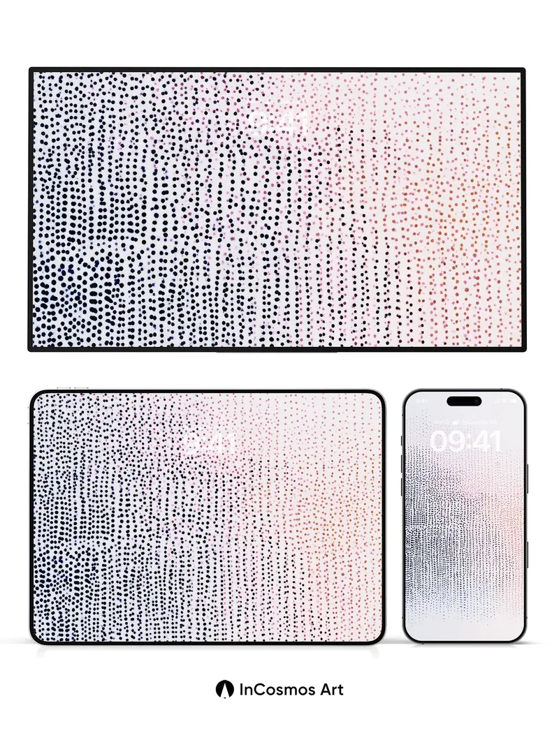 Floating Dot Mirage Wallpaper with Gradient Hues