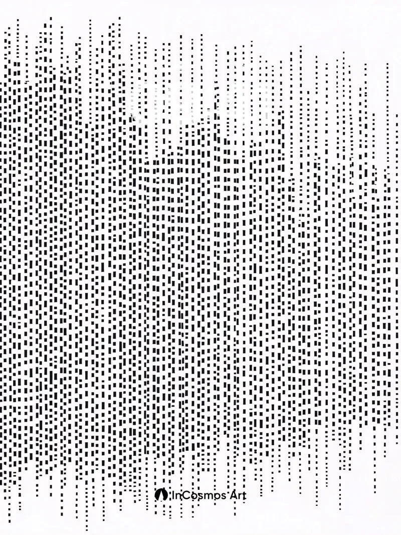 Whispering Grid Wallpaper with Floating Dots