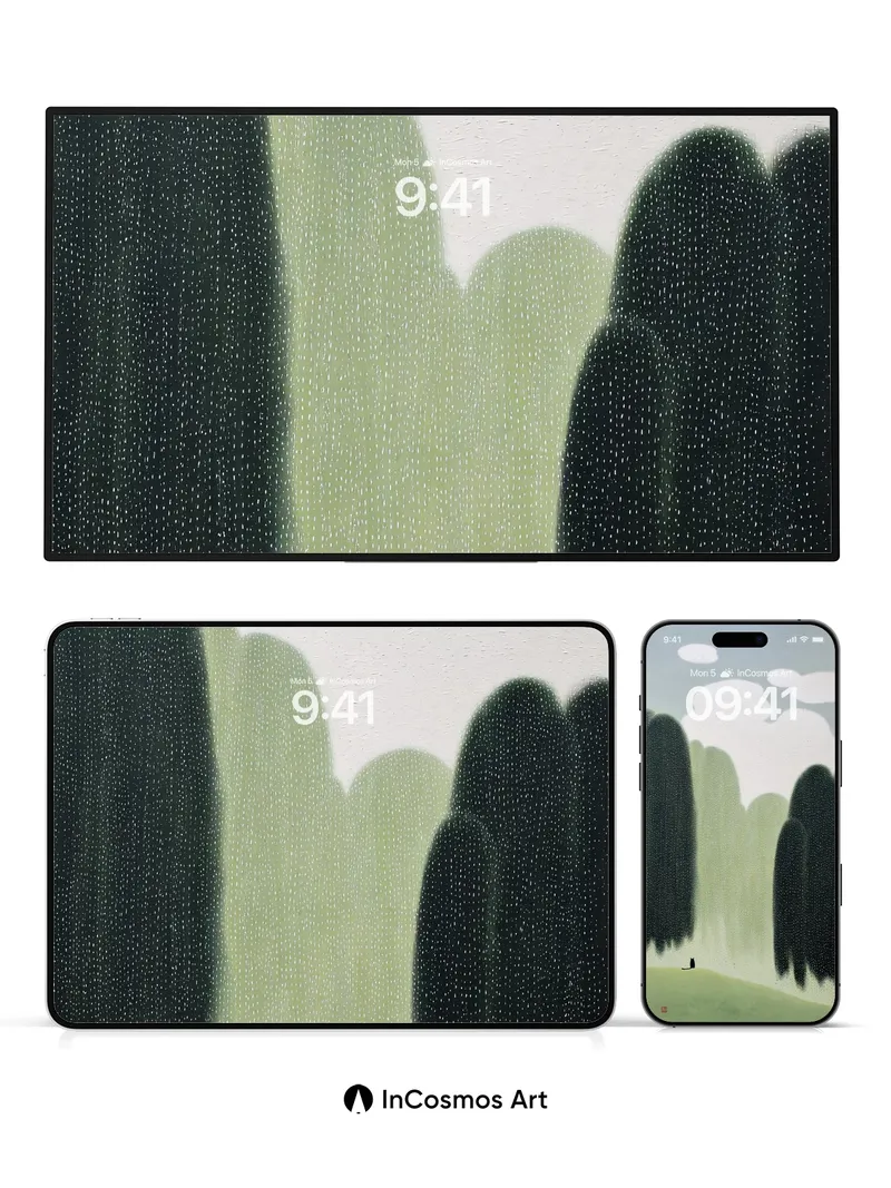 Serenity Forest Wallpaper with Whispering Trees