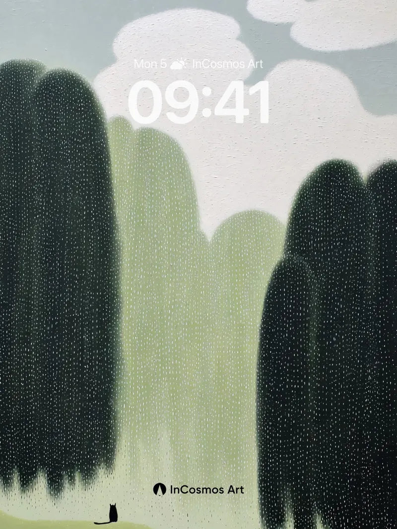 Serenity Forest Wallpaper with Whispering Trees