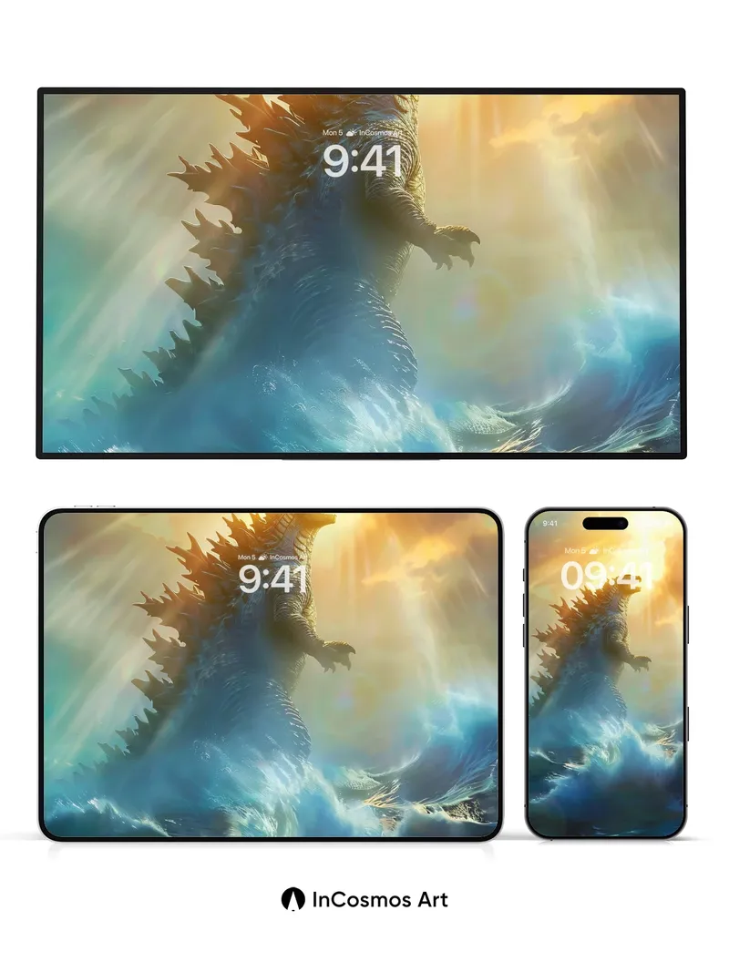 Titanic Dawn Wallpaper with Sunlit Spines