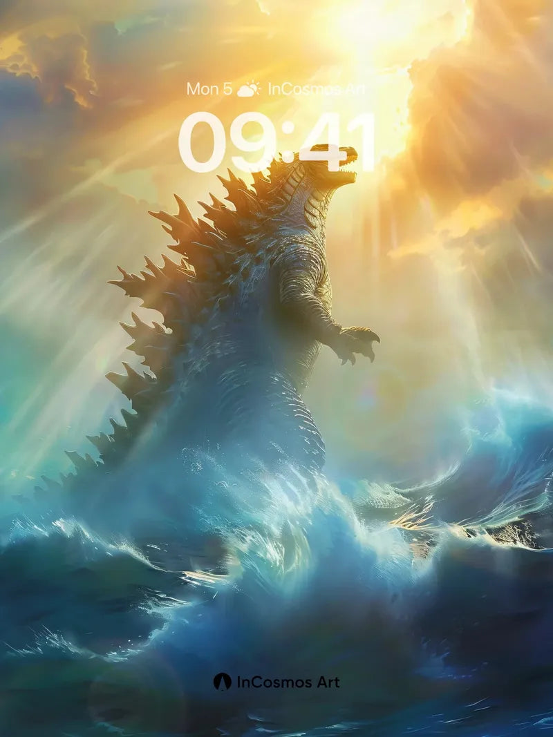 Titanic Dawn Wallpaper with Sunlit Spines