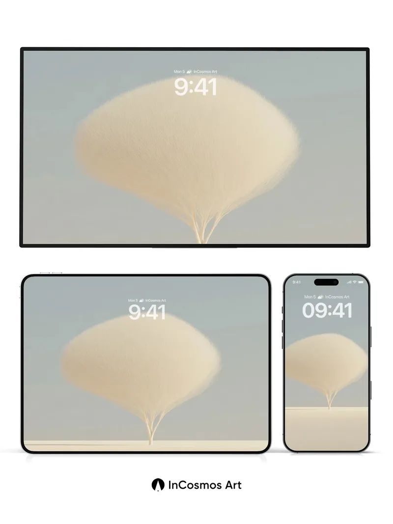 Serenity Bloom Wallpaper with Ethereal Canopy