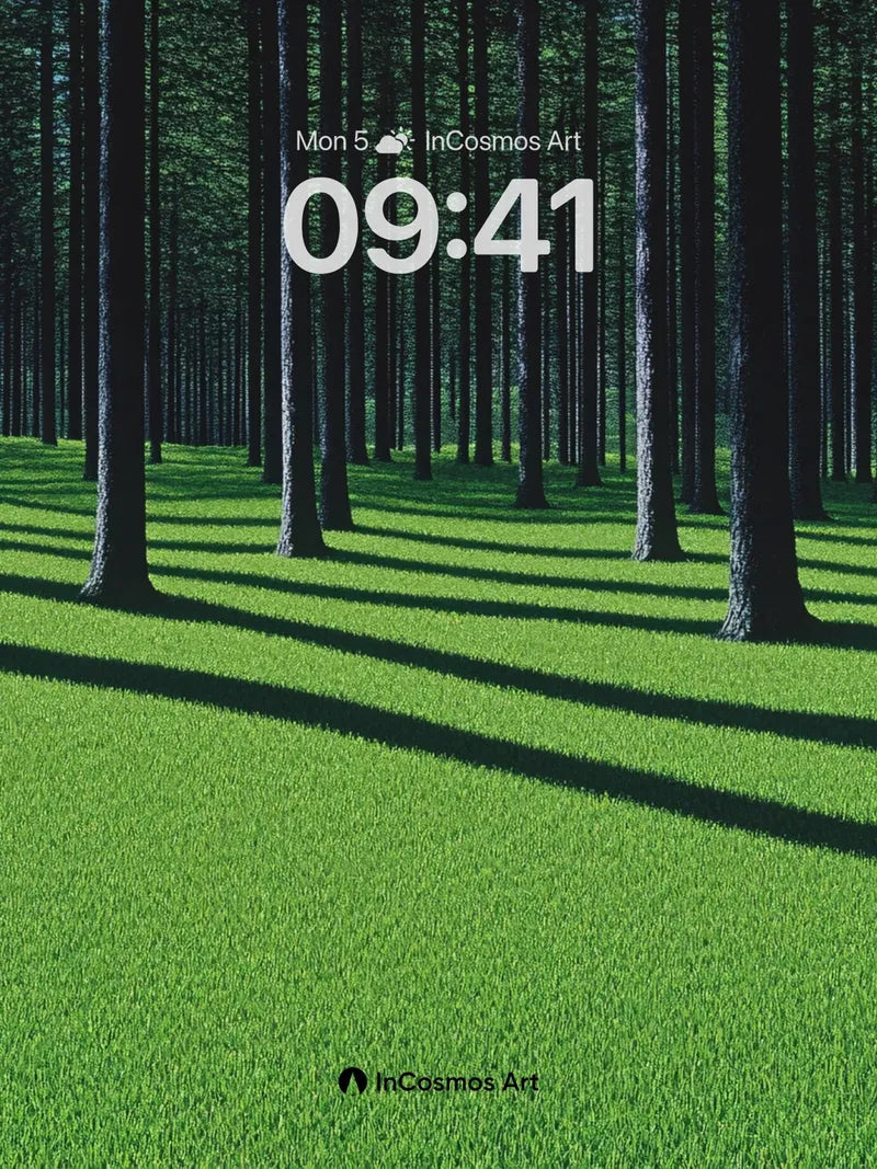 Whispering Pine Wallpaper with Shadow Rhythms