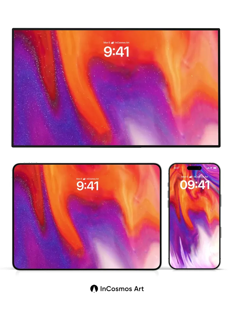 Crimson Vortex Wallpaper with Cosmic Breath