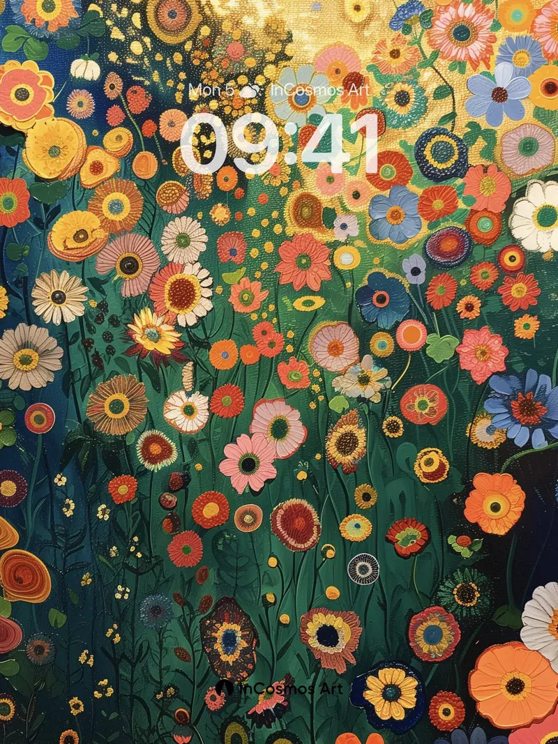 Luminous Garden Wallpaper with Cosmic Bloom wallpaper for iPhone, iPad & Mac