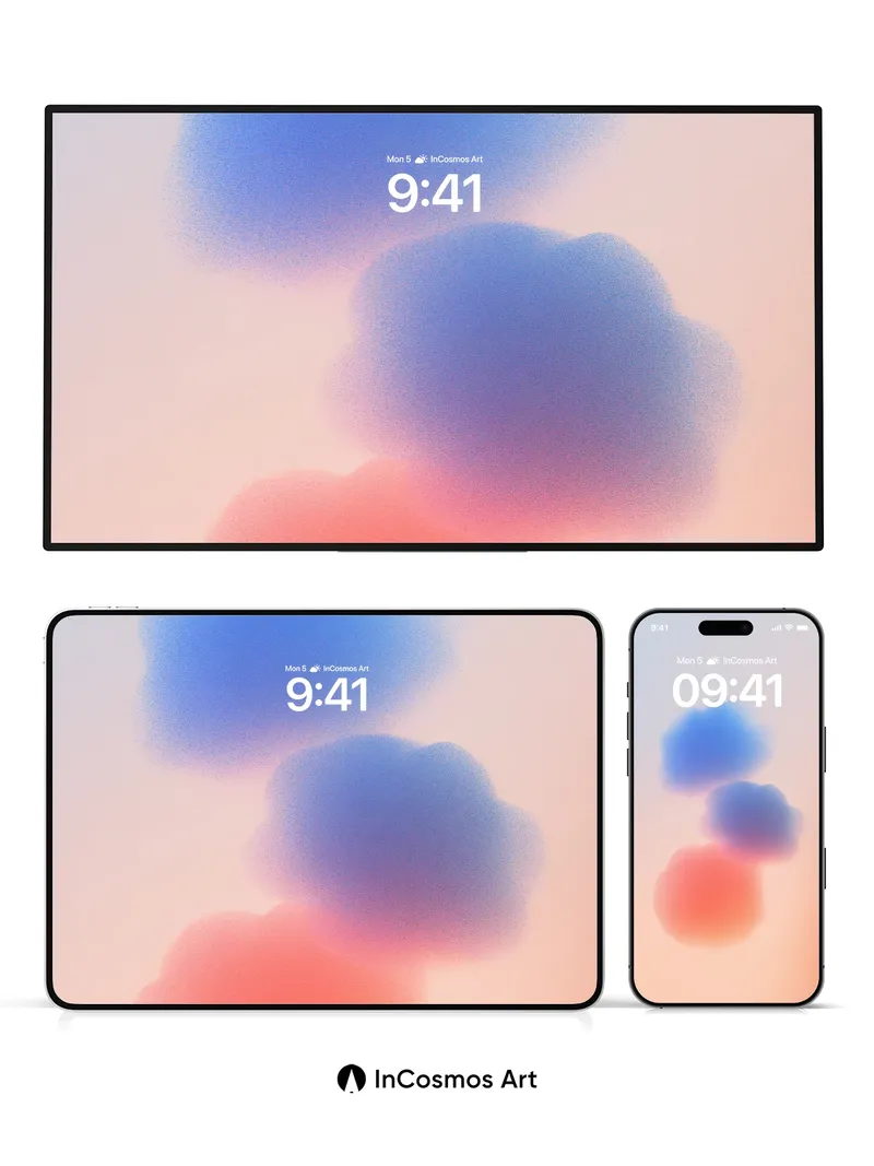 Serene Gradient Wallpaper with Floating Hues