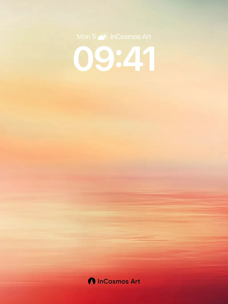 Blushing Horizon Wallpaper with Ethereal Gradient