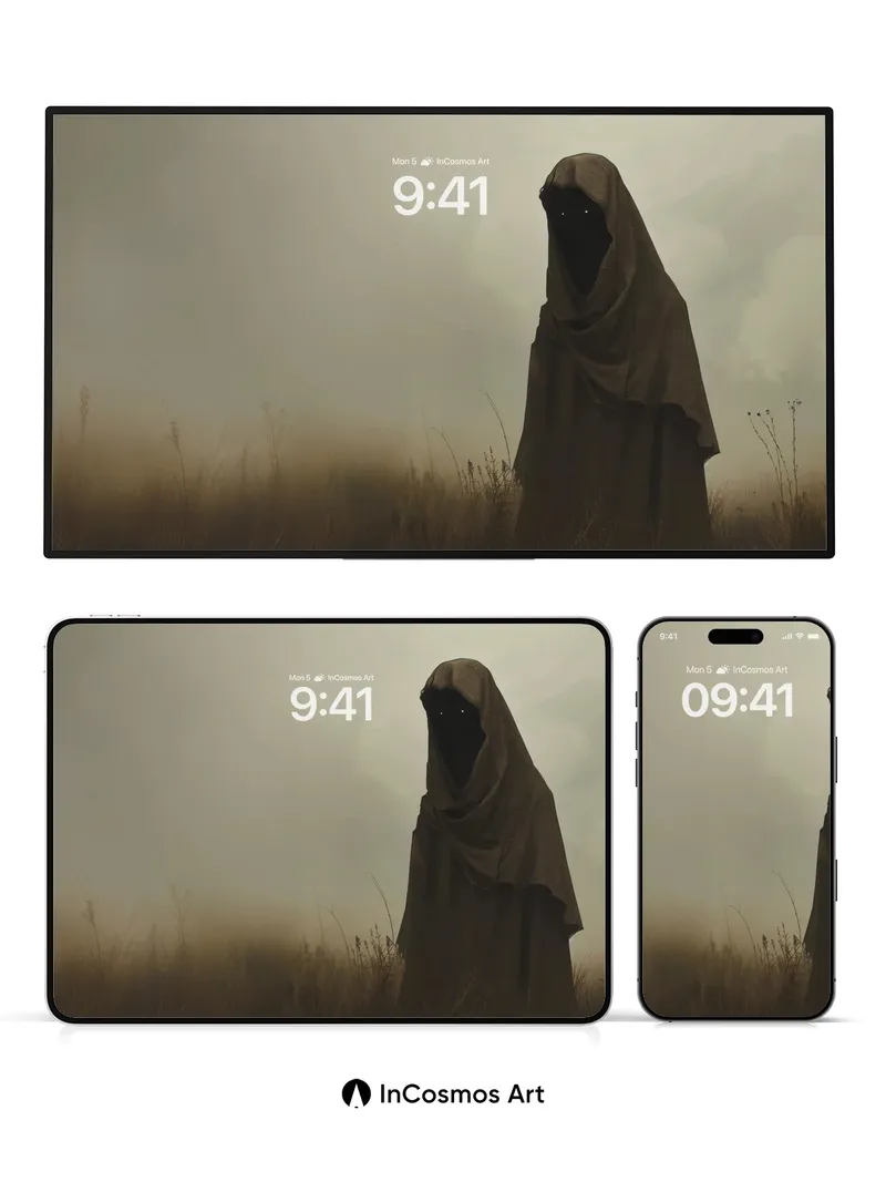 Whispering Veil Wallpaper in Foggy Silence