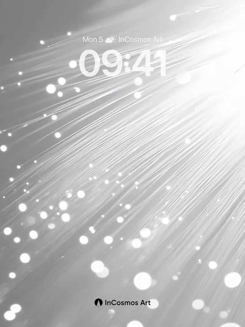 Luminous Fiber Wallpaper with Radiant Threads