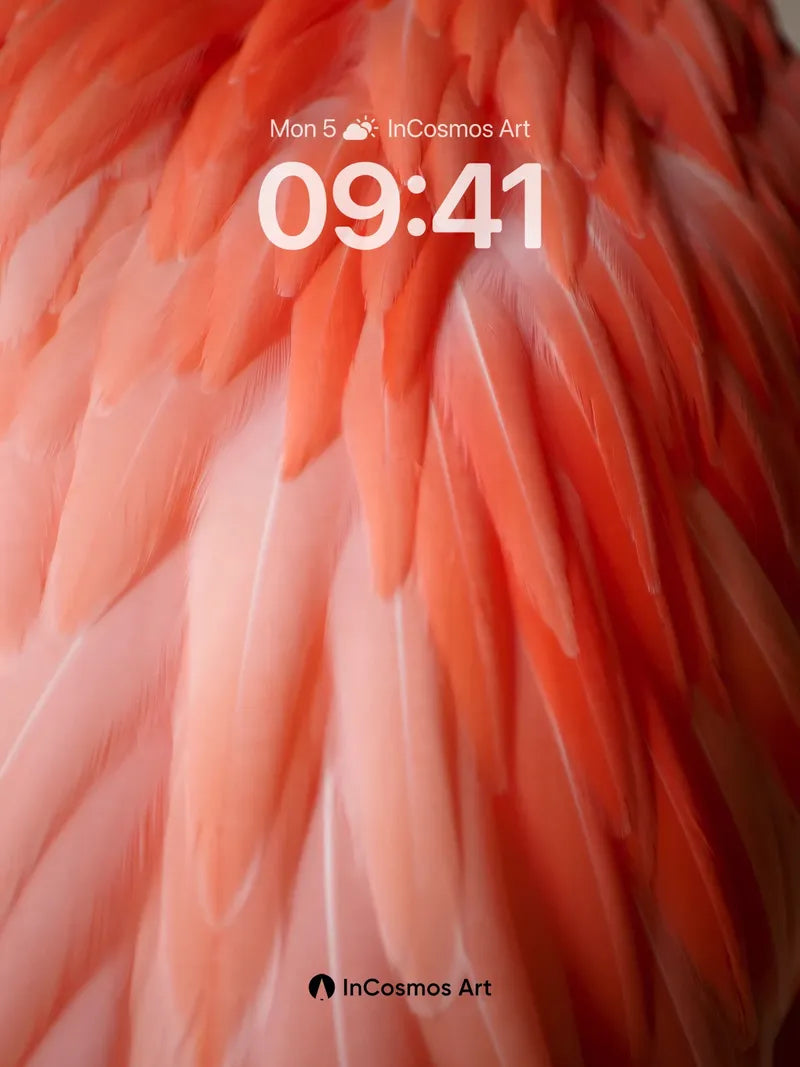Coral Feather Wallpaper with Soft Light Gradient