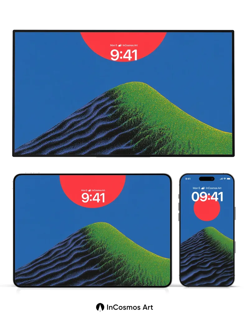 Surreal Summit Wallpaper with Living Light