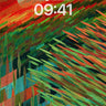 Fiery Horizon Wallpaper with Embroidered Grass wallpaper for iPhone, iPad & Mac