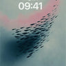 Ethereal School of Fish Ocean Background wallpaper for iPhone, iPad & Mac
