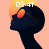 Silhouetted Sunset Wallpaper with Solar Lens wallpaper for iPhone, iPad & Mac