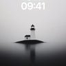 Serenity Lighthouse Wallpaper in Misty Stillness wallpaper for iPhone, iPad & Mac