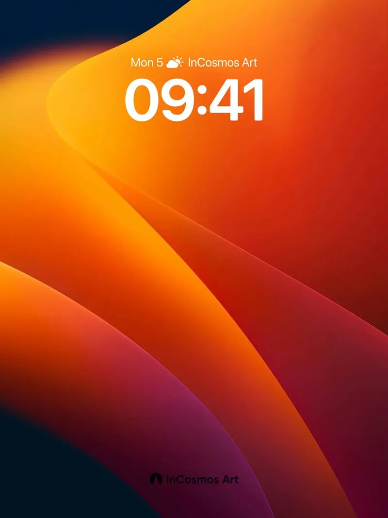 Crimson Wave Wallpaper with Liquid Light