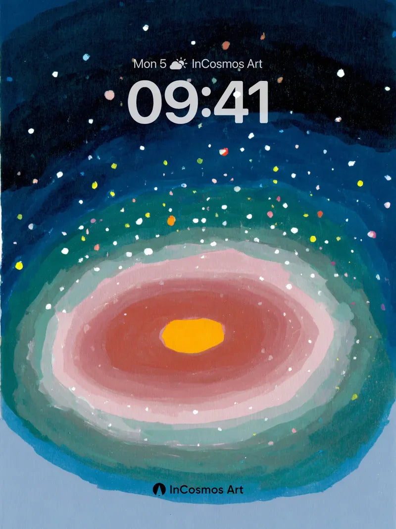 Nebula Bloom Wallpaper with Starry Halo