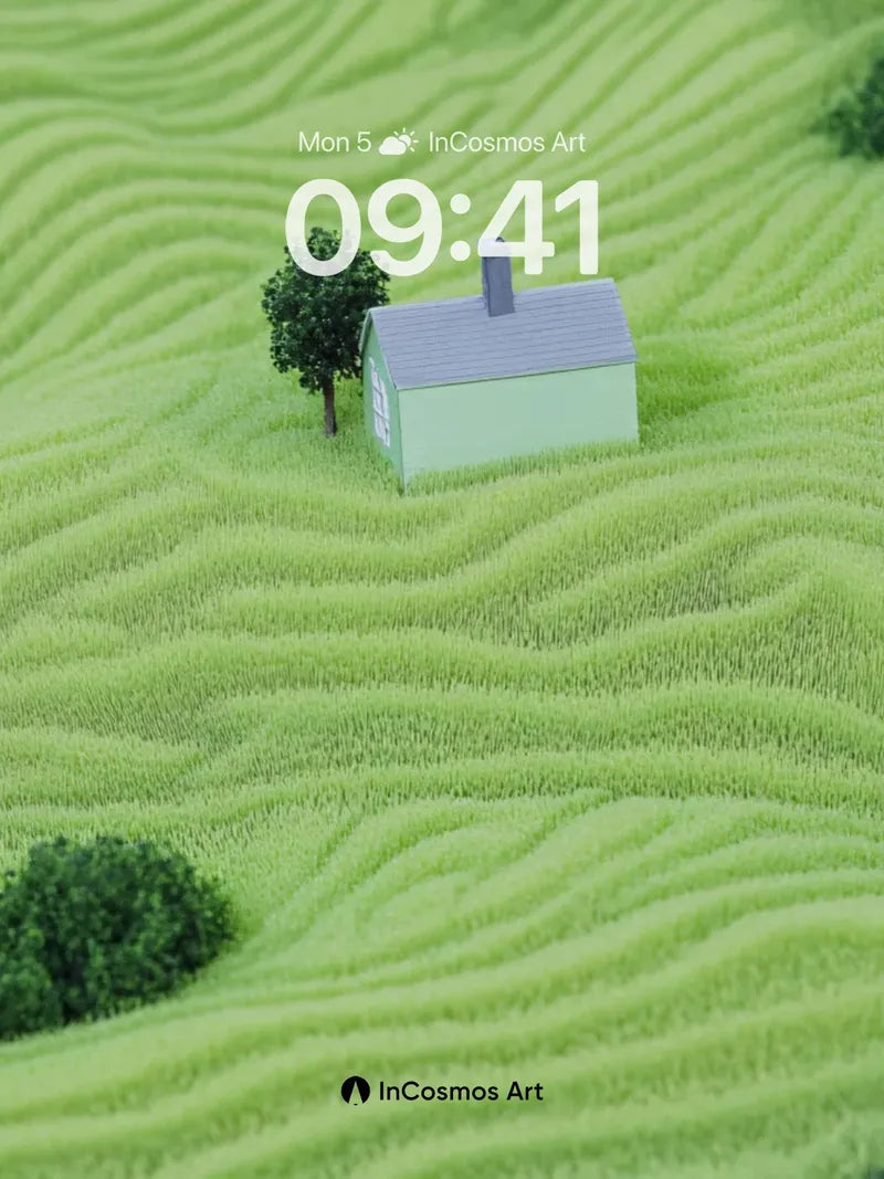 Serene Ridge Wallpaper with Whispering Grass