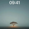 Solitary Ember Wallpaper with Horizon Glow wallpaper for iPhone, iPad & Mac